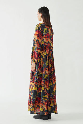 Payal Pratap-Multicolor Arlene Printed Maxi Dress-INDIASPOPUP.COM