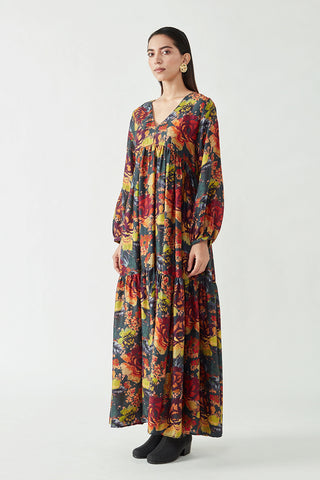 Payal Pratap-Multicolor Arlene Printed Maxi Dress-INDIASPOPUP.COM