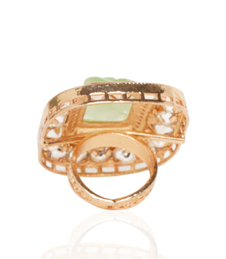 Preeti Mohan-Gold Plated Mint Ring-INDIASPOPUP.COM
