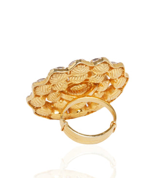 Preeti Mohan-Gold Plated Moissanite Ring-INDIASPOPUP.COM
