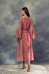 Bhumika Sharma-Red Printed Puff Sleeves Dress-INDIASPOPUP.COM