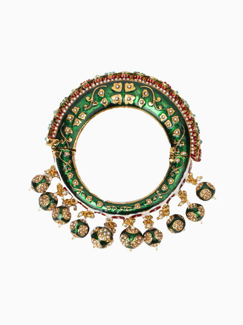 Tizora-Multi-Colour Rajwada Pacheli Bangles-INDIASPOPUP.COM