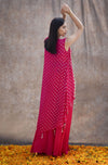 Silky Bindra, Rani Pink Cape With Top And Palazzo