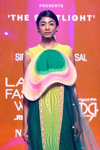 Siddhartha Bansal-Rainforest Green Embellished Long Dress-INDIASPOPUP.COM