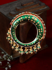 Tizora-Multi-Colour Rajwada Pacheli Bangles-INDIASPOPUP.COM