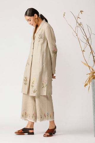 Payal Pratap-Beige Holly Embroidered Jacket-INDIASPOPUP.COM