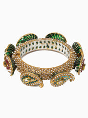 Tizora-Multi-Colour Rajwada Pacheli Bangles-INDIASPOPUP.COM