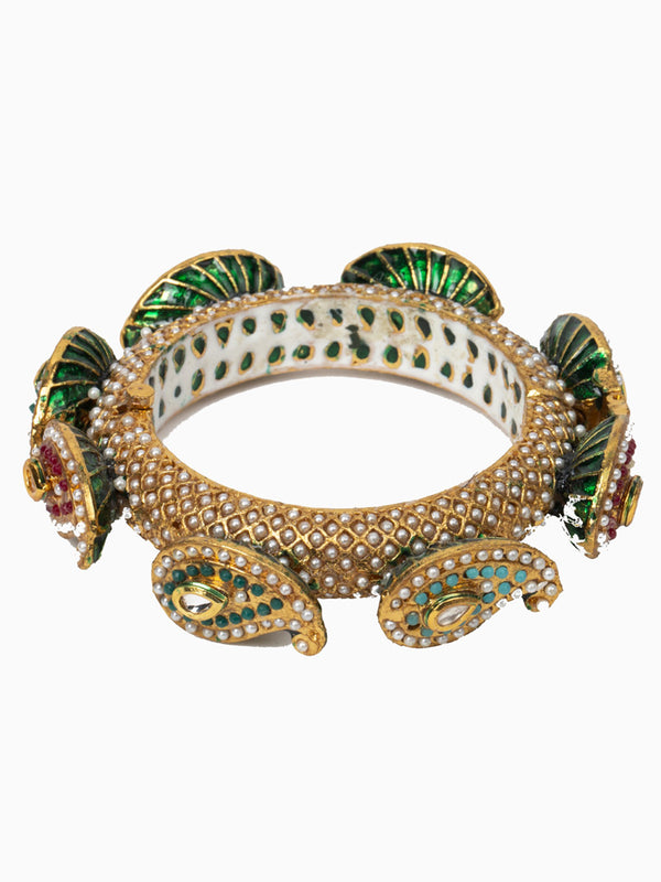Tizora-Multi-Colour Rajwada Pacheli Bangles-INDIASPOPUP.COM