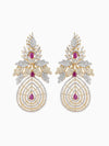 Tizora-Gold & Silver Faux Diamond Earrings-INDIASPOPUP.COM