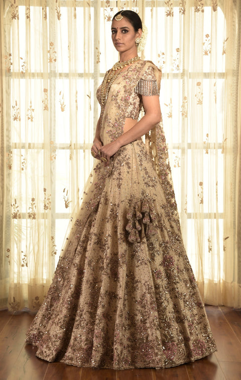 Dolly J-Ivory Sanguine Zardozi Silk Lehenga Set-INDIASPOPUP.COM