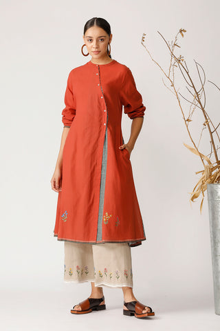 Payal Pratap-Red Baritone Tunic With Pants-INDIASPOPUP.COM