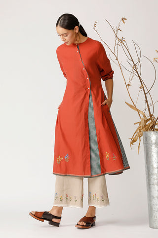 Payal Pratap-Red Baritone Tunic With Pants-INDIASPOPUP.COM