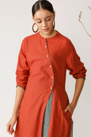 Payal Pratap-Red Baritone Tunic With Pants-INDIASPOPUP.COM