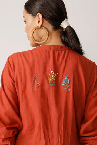 Payal Pratap-Red Baritone Tunic With Pants-INDIASPOPUP.COM