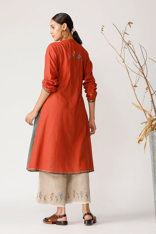 Payal Pratap-Red Baritone Tunic With Pants-INDIASPOPUP.COM