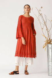 Payal Pratap-Red Pleated Tunic And Trousers-INDIASPOPUP.COM