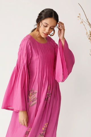 Payal Pratap-Pink Aronia Embroidered Tunic-INDIASPOPUP.COM