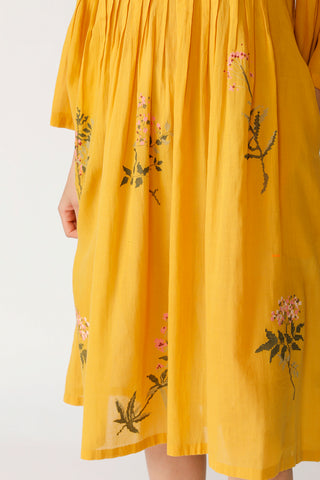 Payal Pratap-Yellow Aronia Embroidered Tunic-INDIASPOPUP.COM