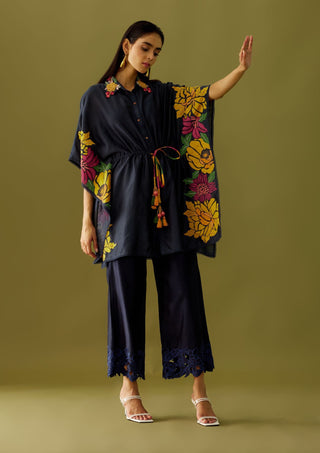 Chandrima-Indigo Kaftan Shirt-INDIASPOPUP.COM