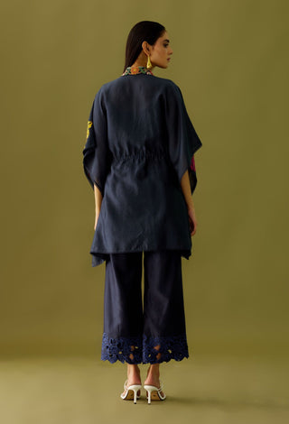 Chandrima-Indigo Kaftan Shirt-INDIASPOPUP.COM