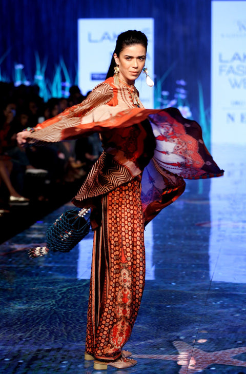 Rajdeep Ranawat-Beige Swing Shirt With Pants-INDIASPOPUP.COM