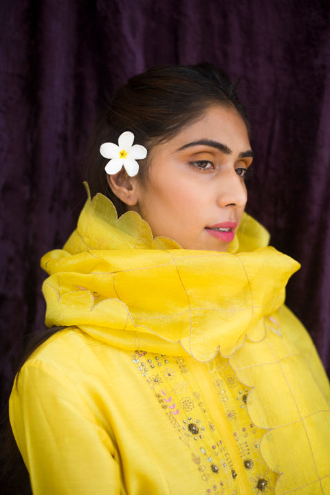 Label Earthen - Yellow Kurta & Palazzo - INDIASPOPUP.COM