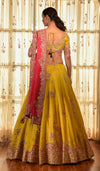 Dolly J-Yellow Peri Wrinkle Lehenga Set With Tilla Border-INDIASPOPUP.COM