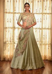 Pastel Green Chikankari Lehenga Set