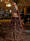Dolly J-Burgundy Josheena Bridal Lehenga Set-INDIASPOPUP.COM