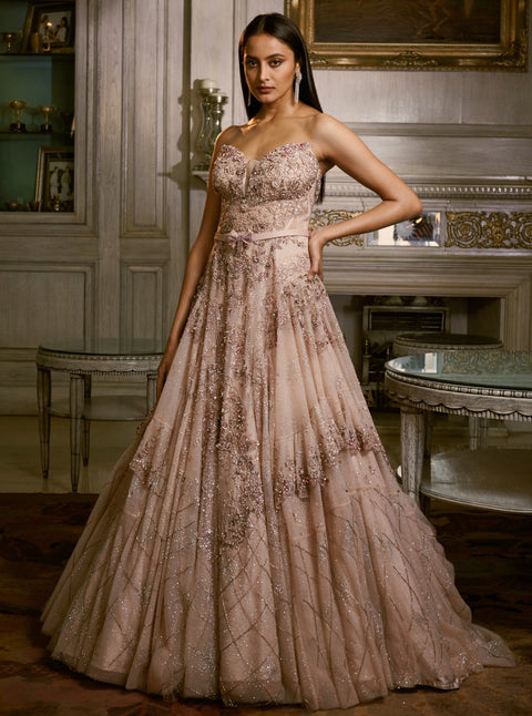 Dolly J-Blush Pink Switlana Gown-INDIASPOPUP.COM