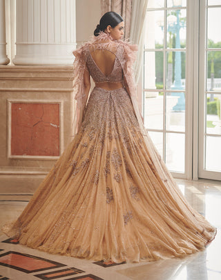 Dolly J-Elaine Blush Pink Ombre Bridal Lehenga Set-INDIASPOPUP.COM