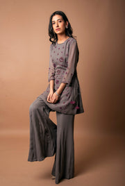 K-Anshika-Mauvish Brown Sharara Set-INDIASPOPUP.COM