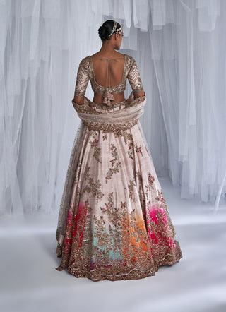 Dolly J-Jasmine Beige Ombre Bridal Lehenga Set-INDIASPOPUP.COM