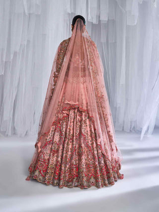 Dolly J-Hazel Peachy Pink Bridal Lehenga Set-INDIASPOPUP.COM