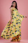 Aayushi Maniar-Yellow Printed Cape Set-INDIASPOPUP.COM