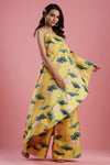 Aayushi Maniar-Yellow Printed Cape Set-INDIASPOPUP.COM