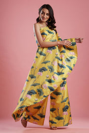 Aayushi Maniar-Yellow Printed Cape Set-INDIASPOPUP.COM