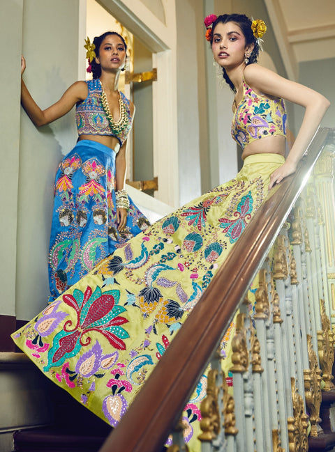 Limeline lehenga sale