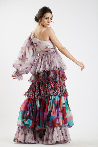 Nidhi Yasha-Multicolor Balloon Dress-INDIASPOPUP.COM
