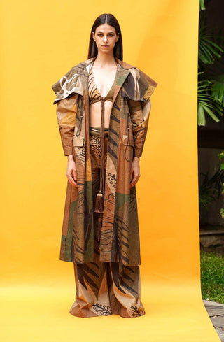 Nikita Mhaisalkar-Tropical Brown Cape Trench-INDIASPOPUP.COM