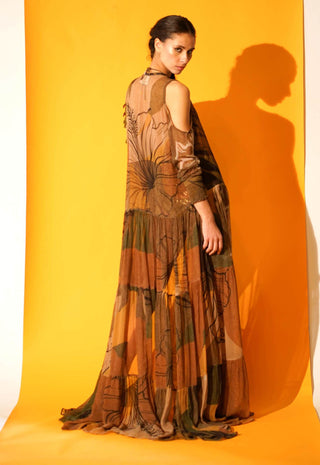 Nikita Mhaisalkar-Tropical Brown Cape-INDIASPOPUP.COM