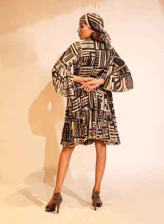 Nikita Mhaisalkar-Abstract Printed Short Dress-INDIASPOPUP.COM