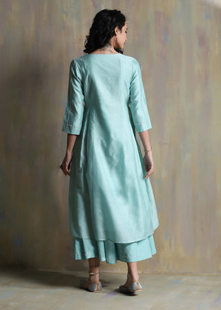 Charkhee-Aqua Green Kurta Set-INDIASPOPUP.COM