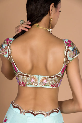 Aisha Rao-Ivory Embellished Kali Lehenga Set-INDIASPOPUP.COM