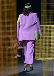 Nirmooha-Lilac And Green Blazer-INDIASPOPUP.COM