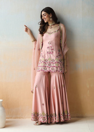 Aman Takyar-Onion Pink Sharara Set-INDIASPOPUP.COM