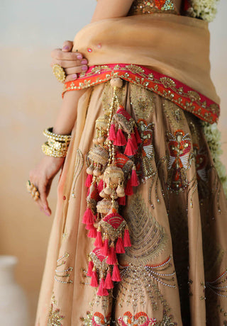 Aman Takyar-Dull Gold Lehenga Set-INDIASPOPUP.COM