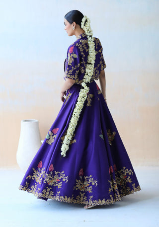 Aman Takyar-Purple Lehenga Set-INDIASPOPUP.COM