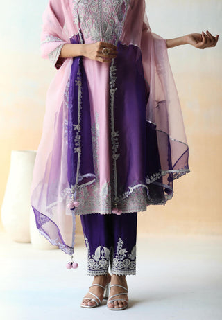 Aman Takyar-Purple Lilac Kurta Set-INDIASPOPUP.COM