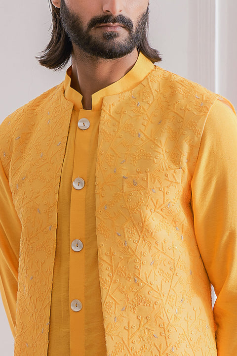 Buy TREEMODA Men's Yellow Regular Fit Solid Nehru Jacket for Wedding &  Party Online at Best Prices in India - JioMart.